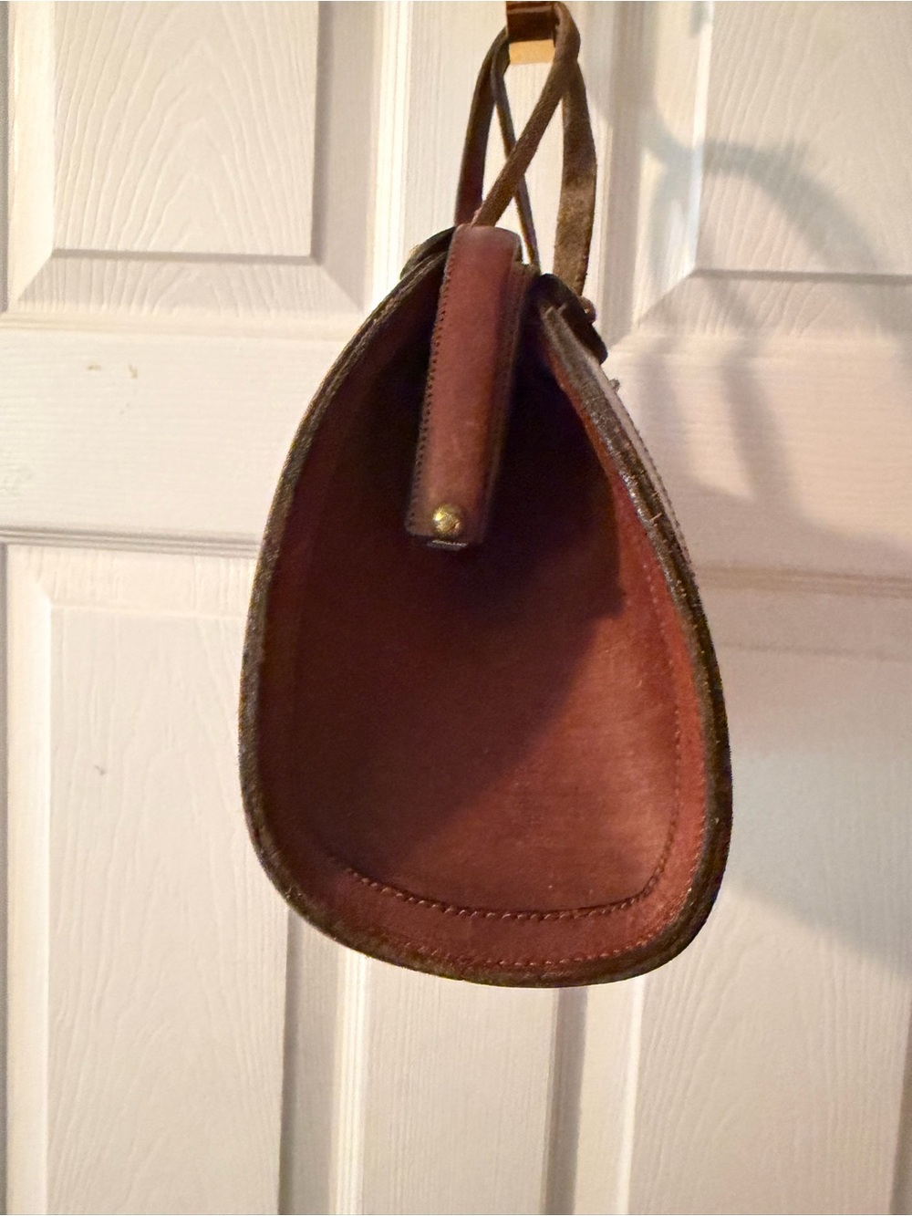 👜✨🤎 Rare Authentic Vintage 1970 John Romain Brown Leather Doctor Handbag 🤎✨👜 - Picture 5 of 16